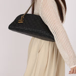 Chanel Medium Just Mademoiselle Bowling Bag Black Lambskin AGHW