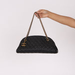 Chanel Medium Just Mademoiselle Bowling Bag Black Lambskin AGHW