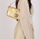 Fendi Baguette Metallic Gold GHW