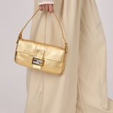 Fendi Baguette Metallic Gold GHW