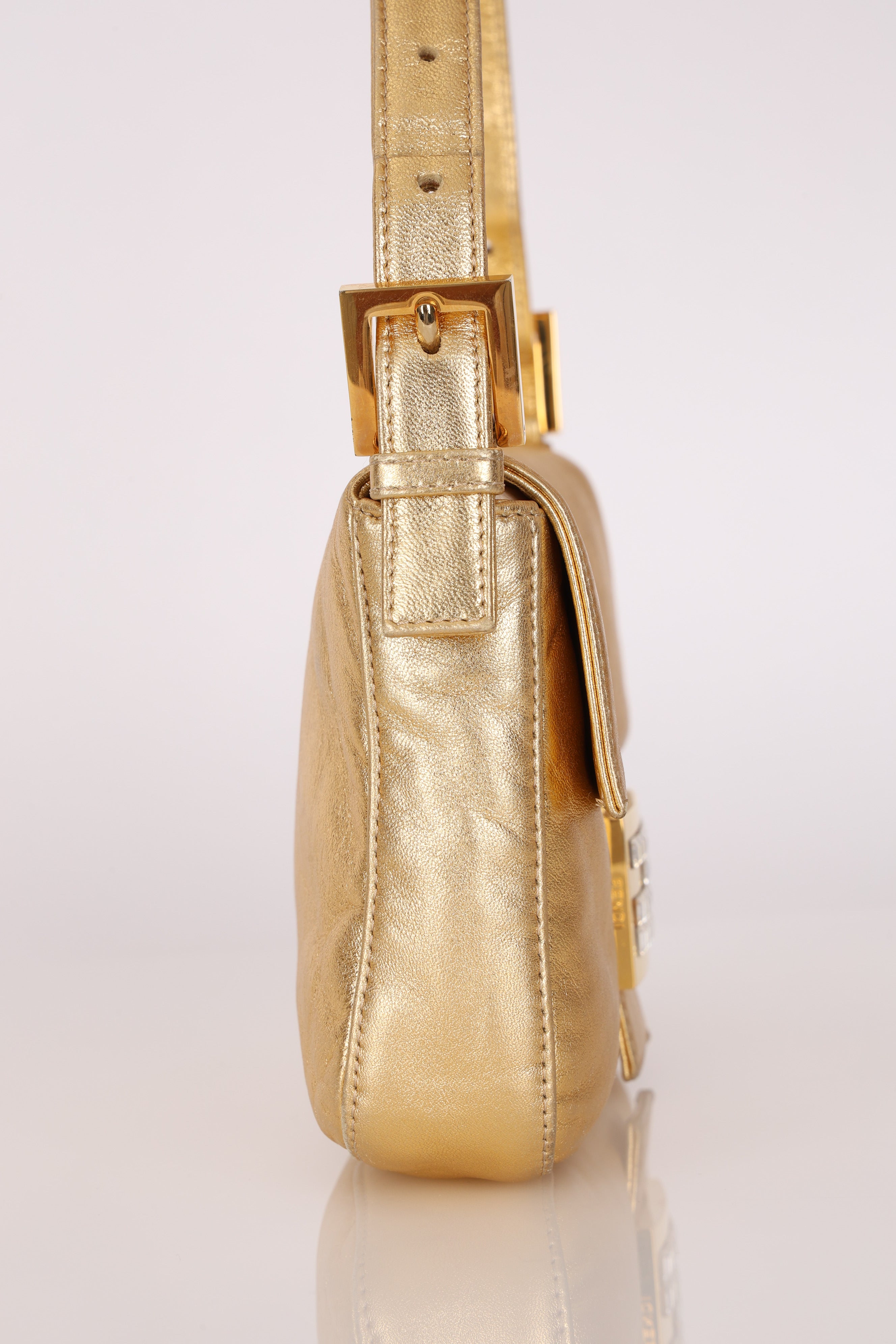 Fendi Baguette Metallic Gold GHW