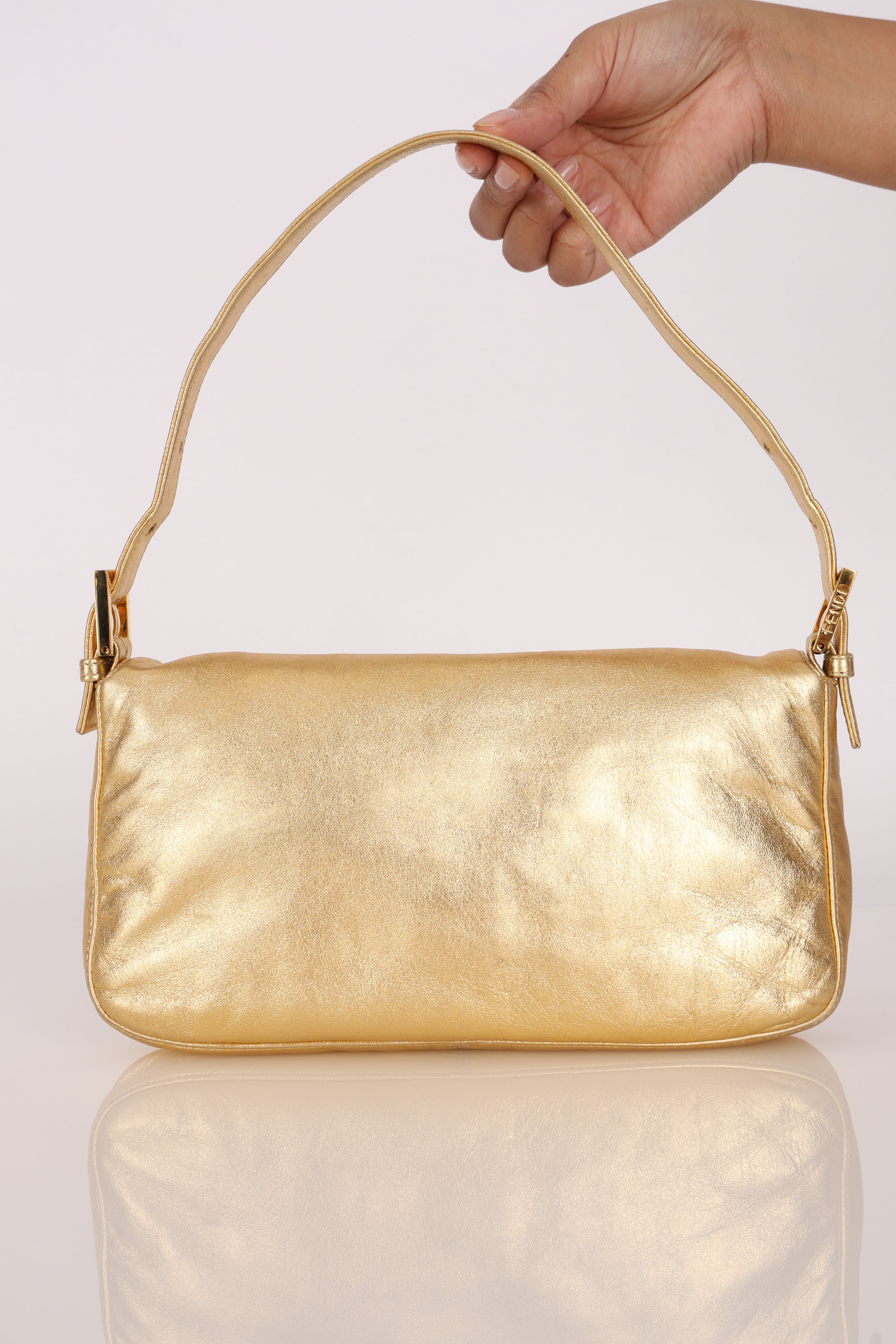 Fendi Baguette Metallic Gold GHW