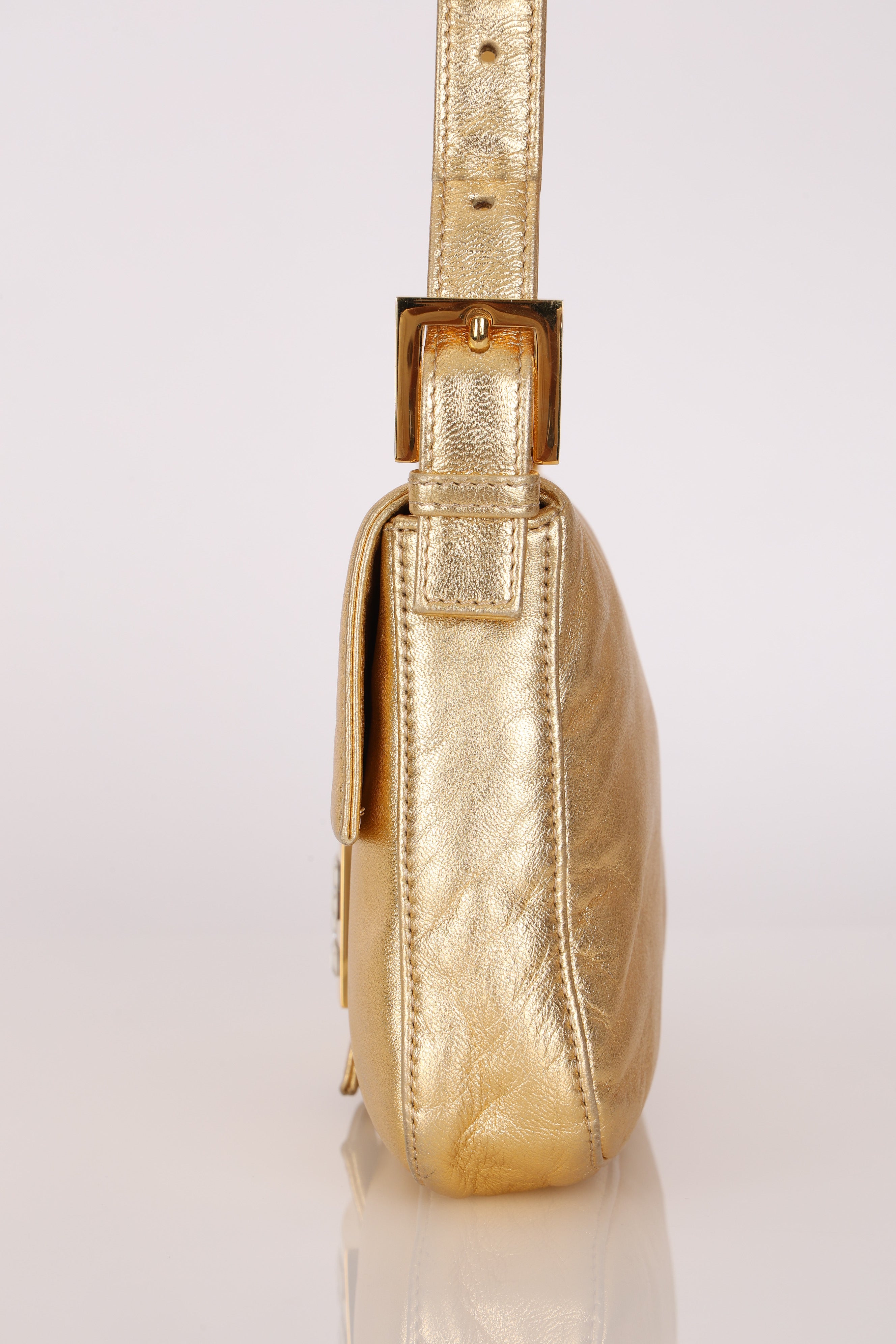 Fendi Baguette Metallic Gold GHW