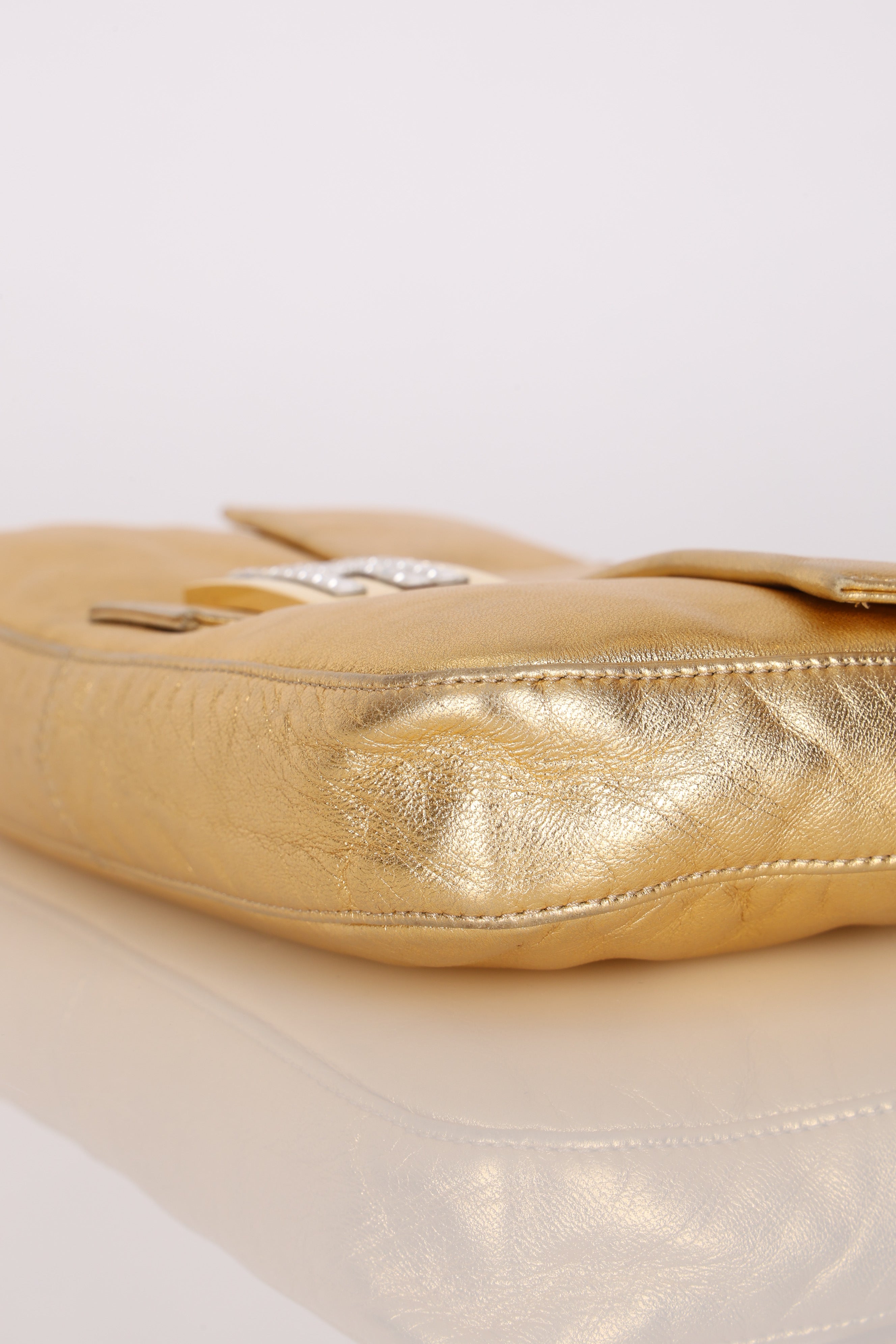 Fendi Baguette Metallic Gold GHW