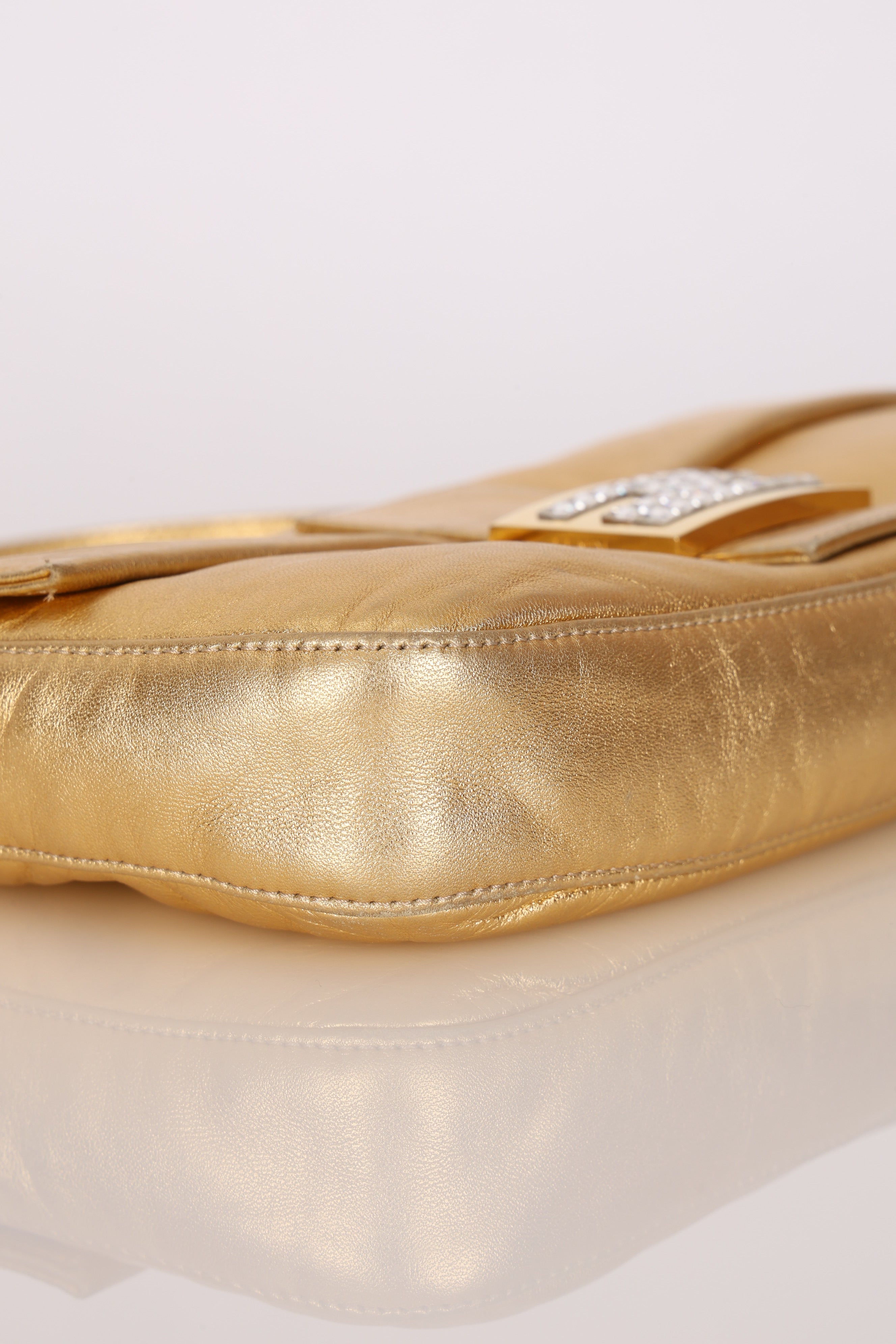 Fendi Baguette Metallic Gold GHW