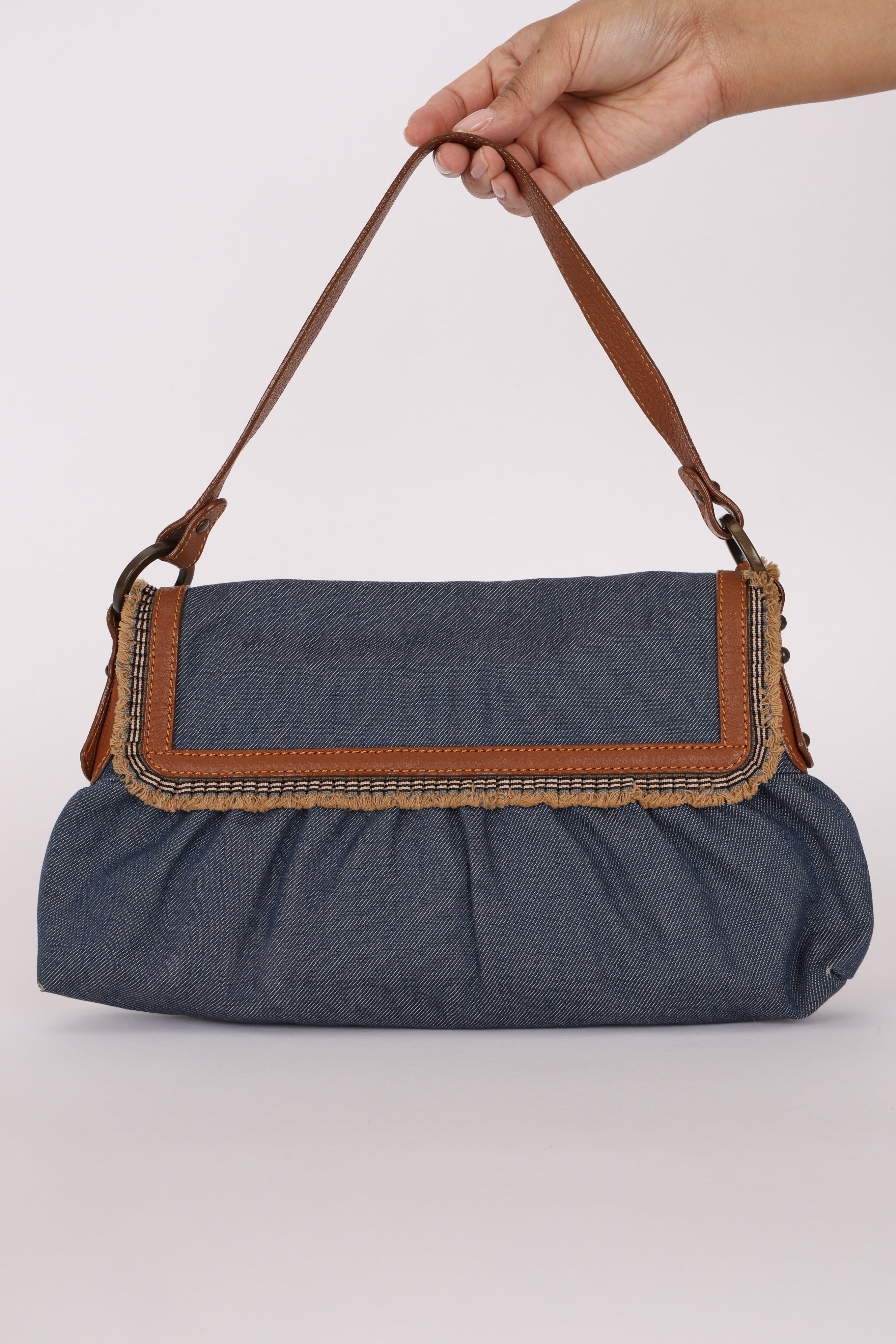 Fendi Chef Denim Shoulder Bag