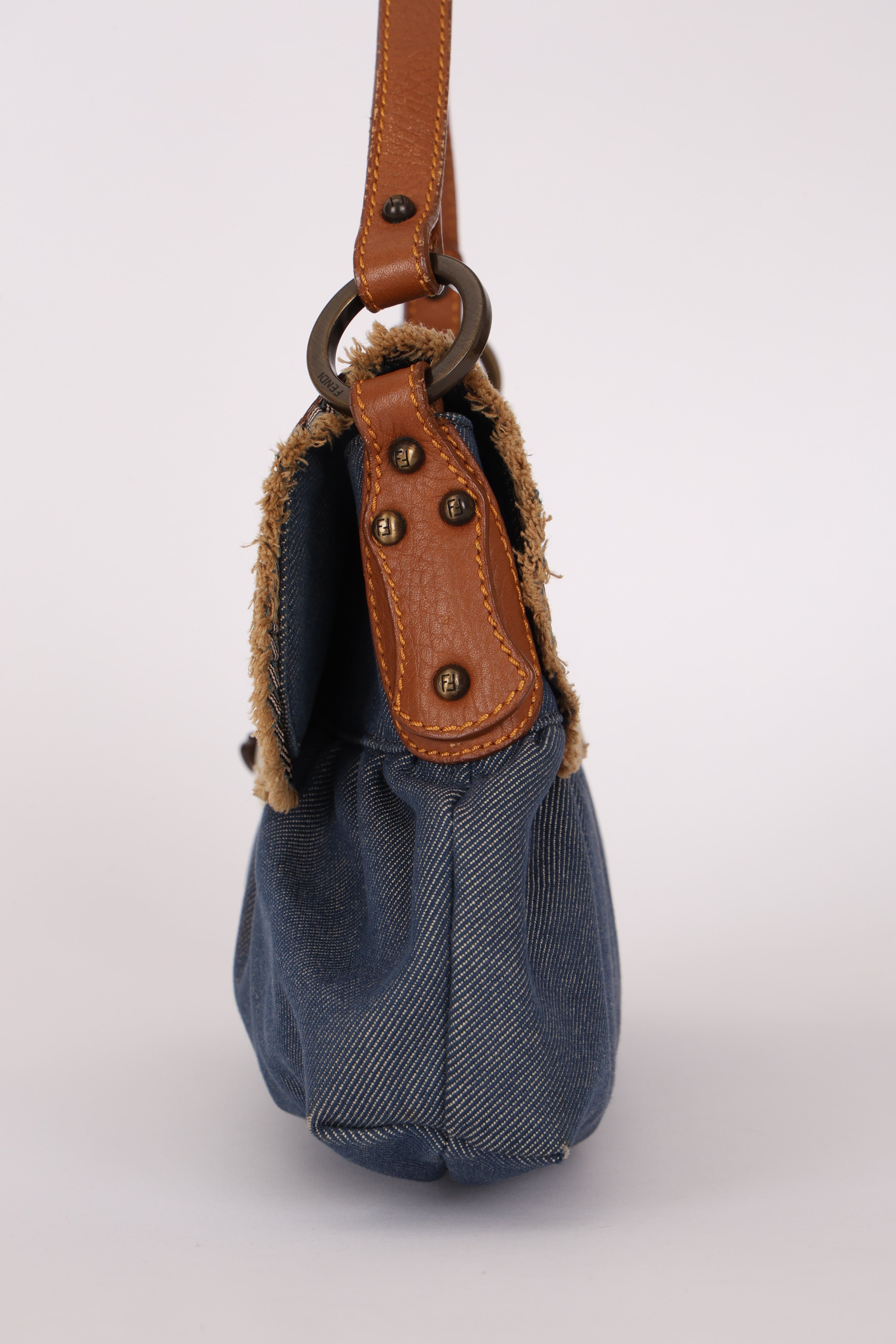 Fendi Chef Denim Shoulder Bag