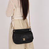 Chanel 2 Way Flap Black Caviar AGHW