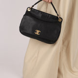 Chanel 2 Way Flap Black Caviar AGHW