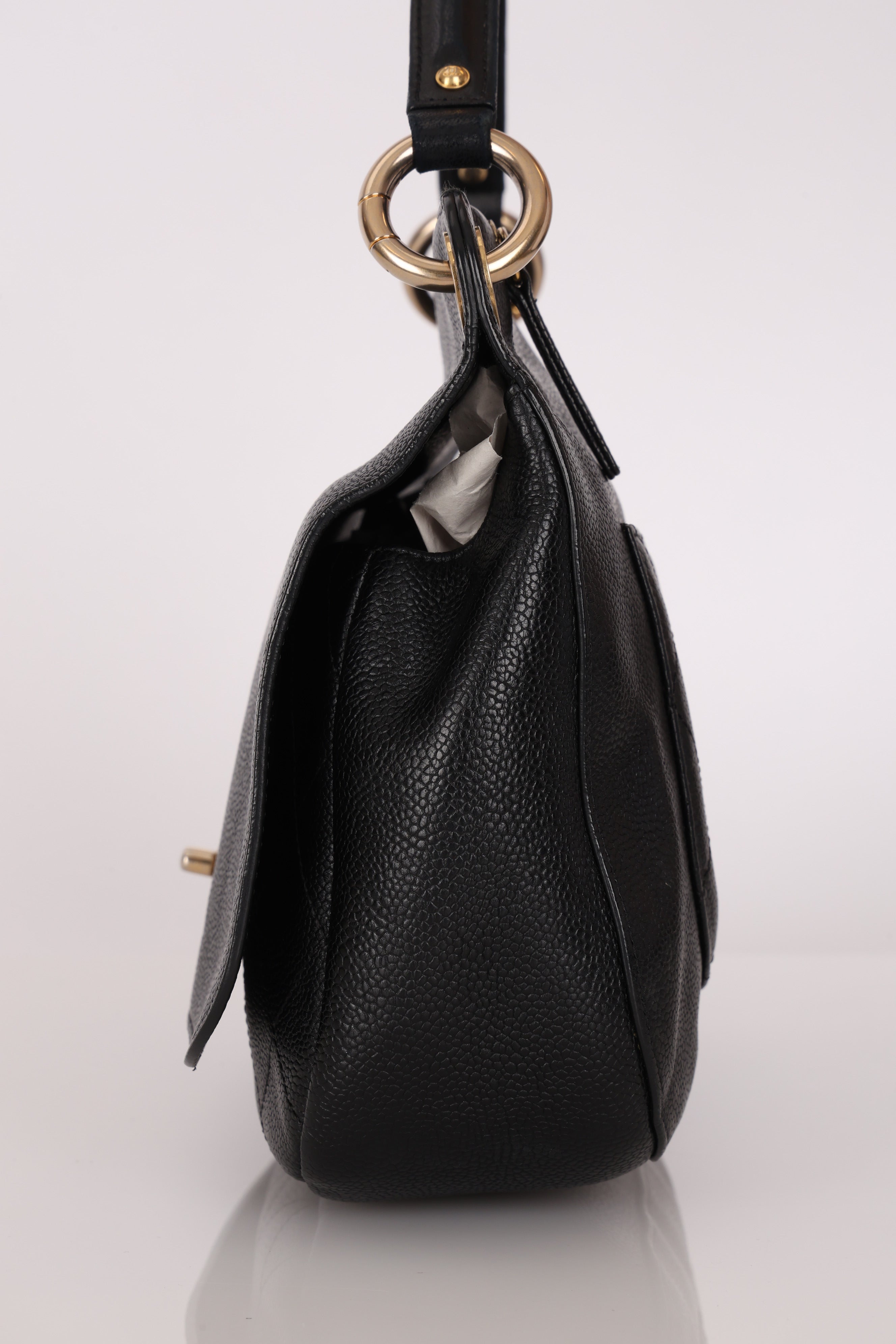 Chanel 2 Way Flap Black Caviar AGHW