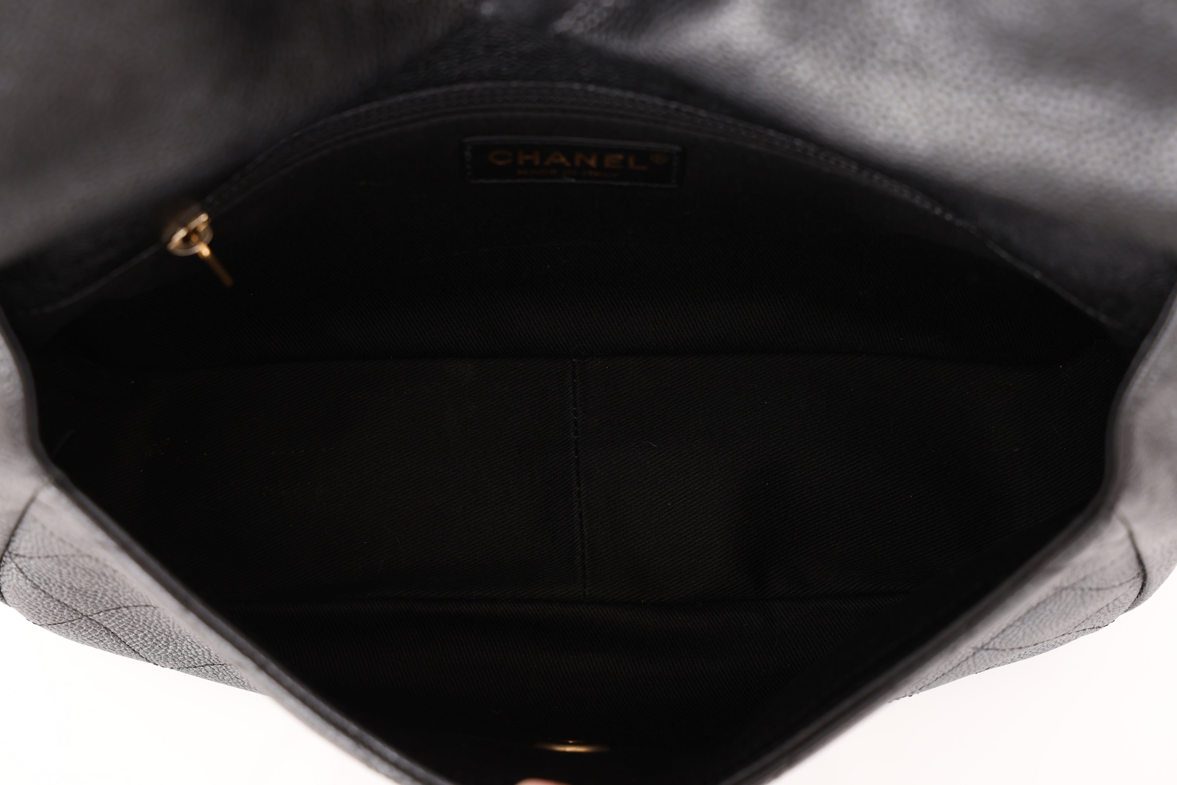 Chanel 2 Way Flap Black Caviar AGHW