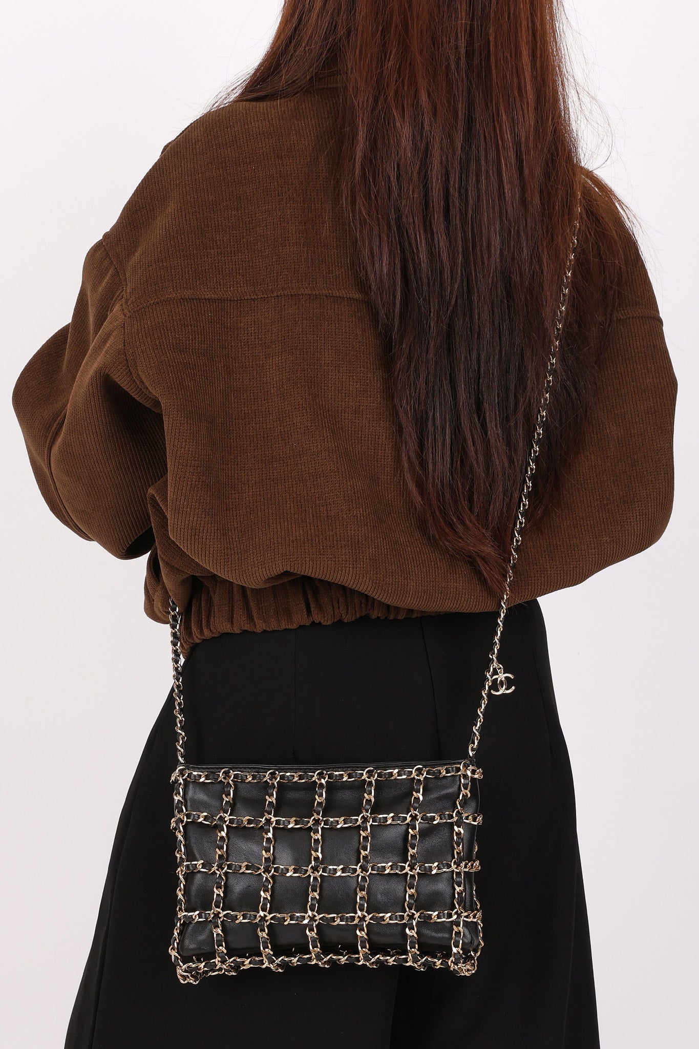 Chanel Frame Chain Bag Black Lambskin 2020 GHW