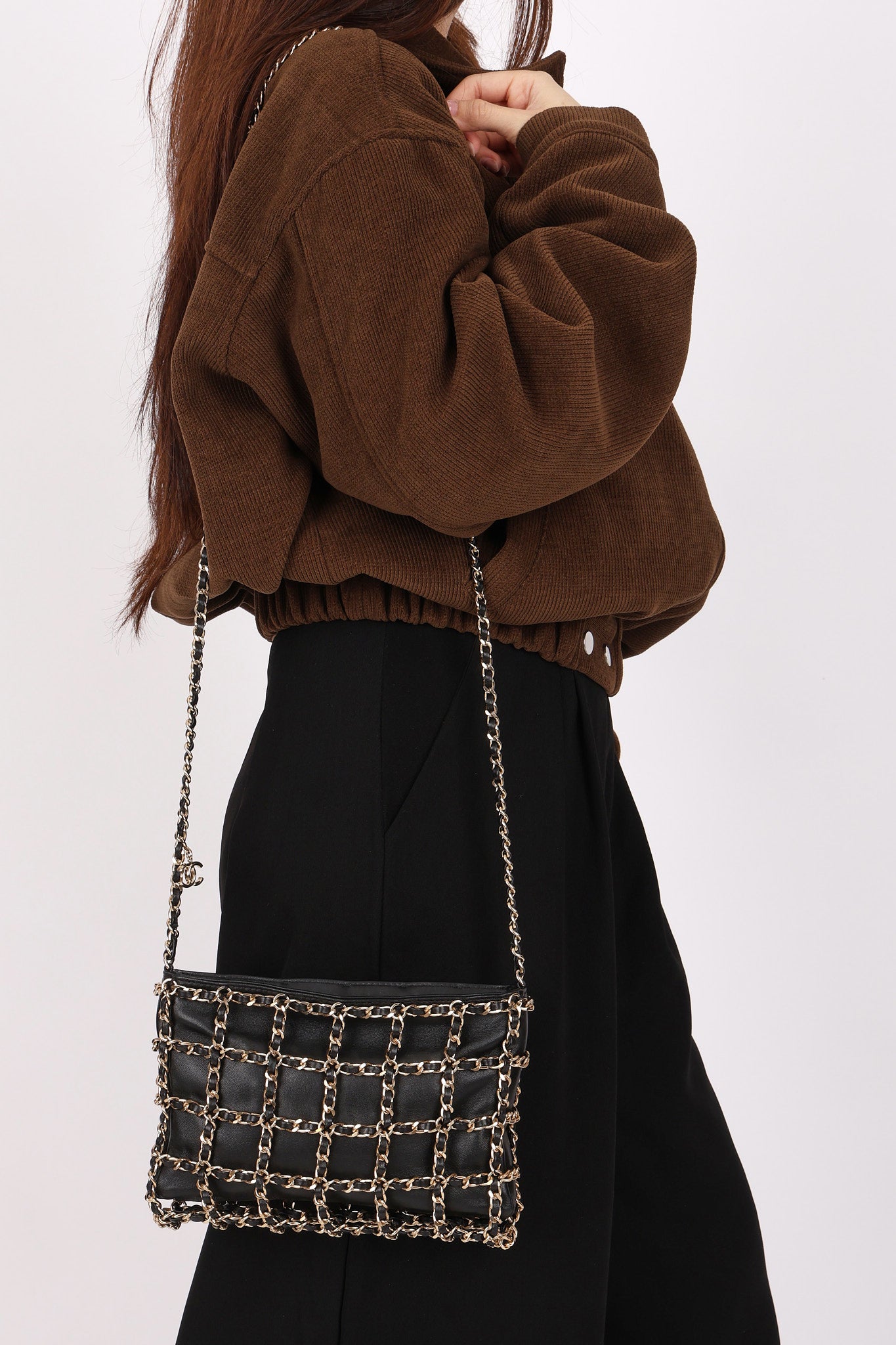 Chanel Frame Chain Bag Black Lambskin 2020 GHW