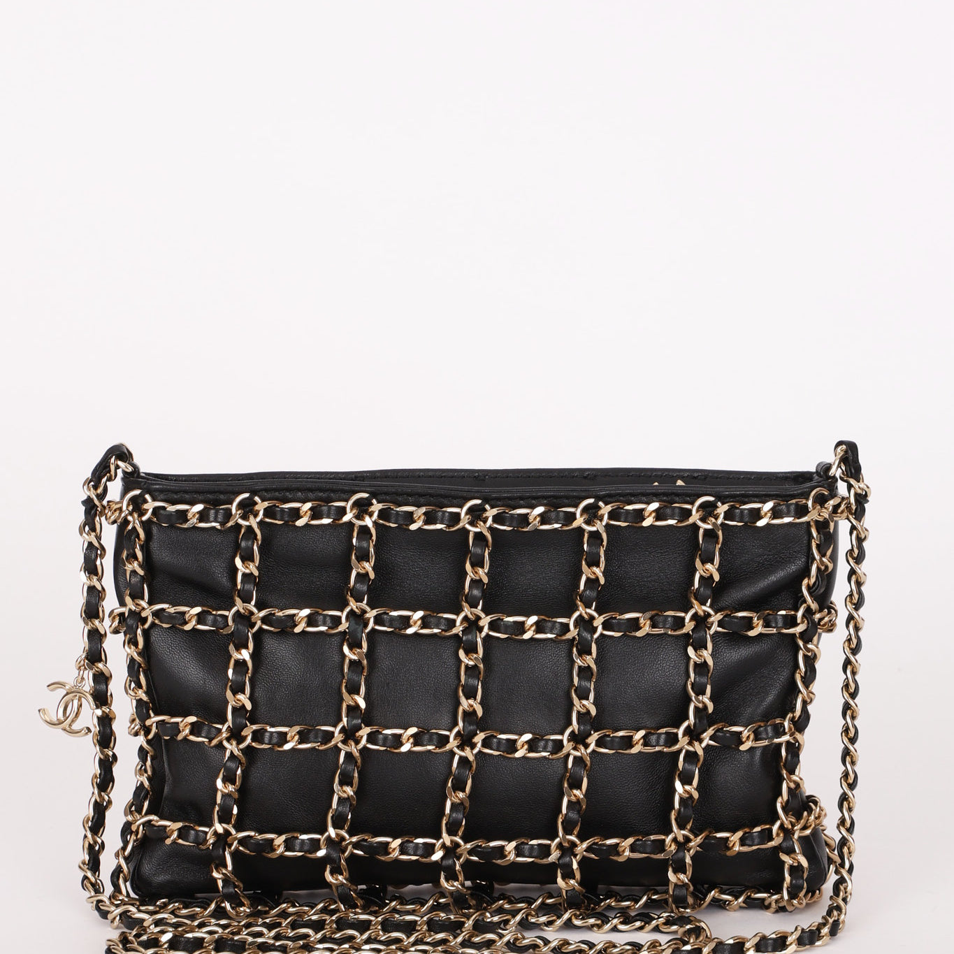 Chanel Frame Chain Bag Black Lambskin 2020 GHW