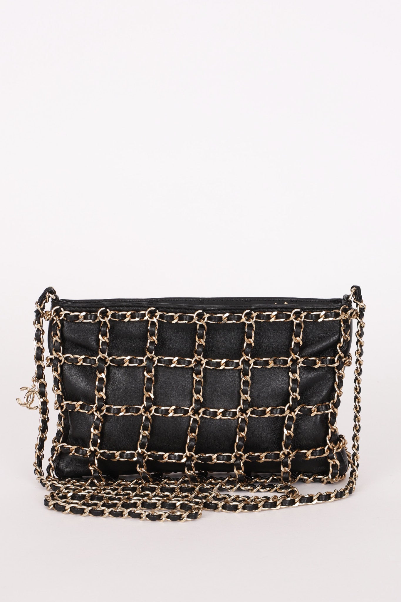 Chanel Frame Chain Bag Black Lambskin 2020 GHW
