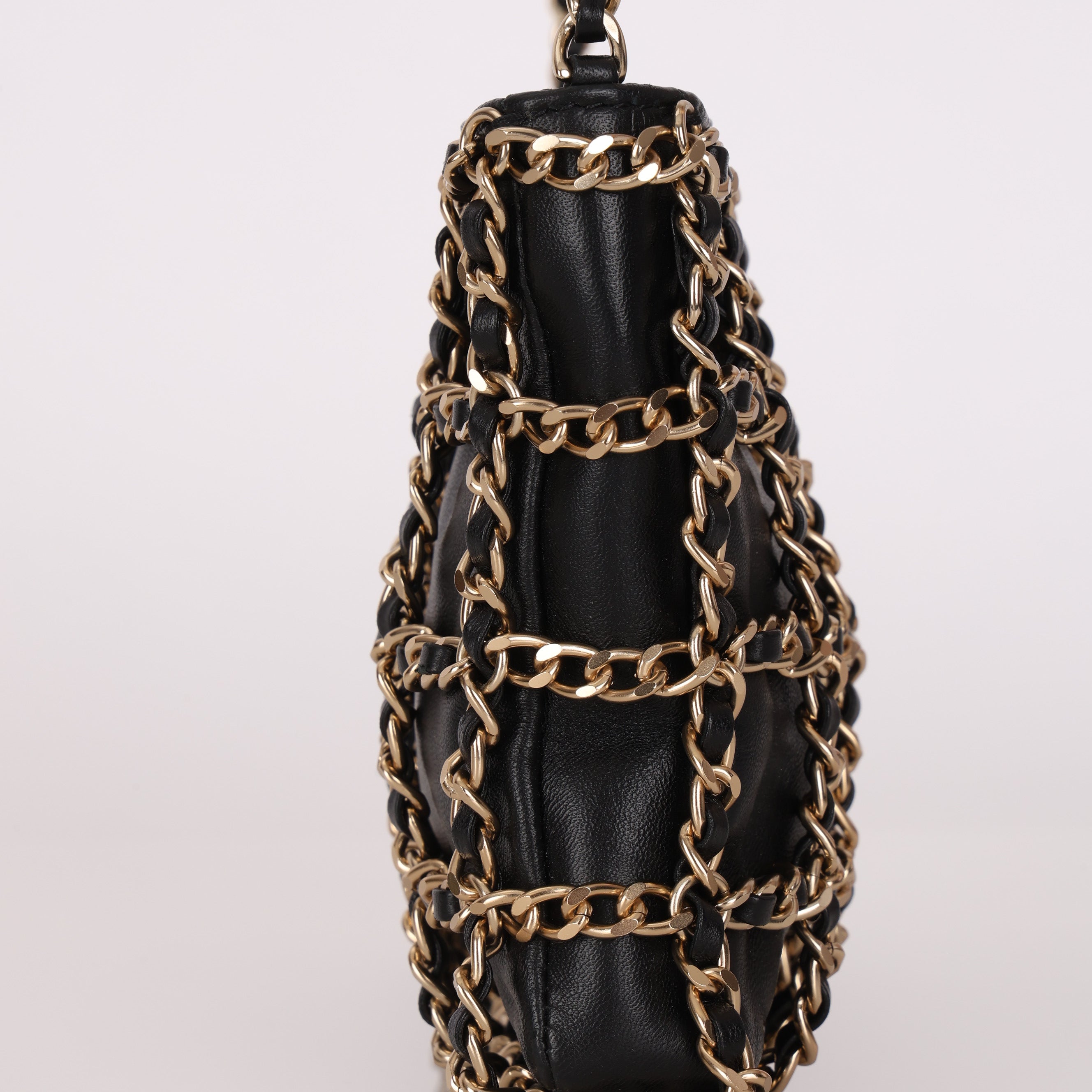 Chanel Frame Chain Bag Black Lambskin 2020