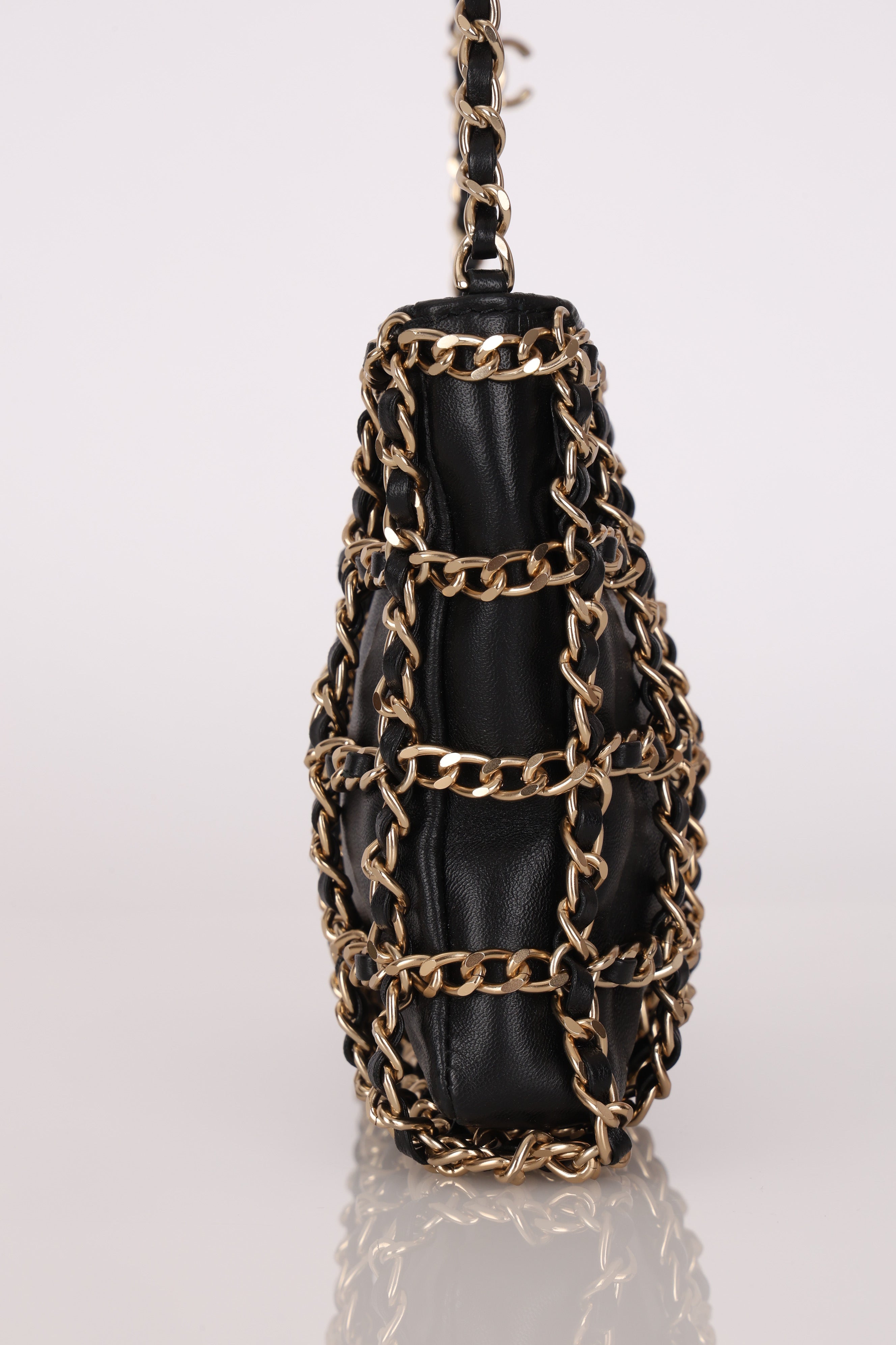 Chanel Frame Chain Bag Black Lambskin 2020