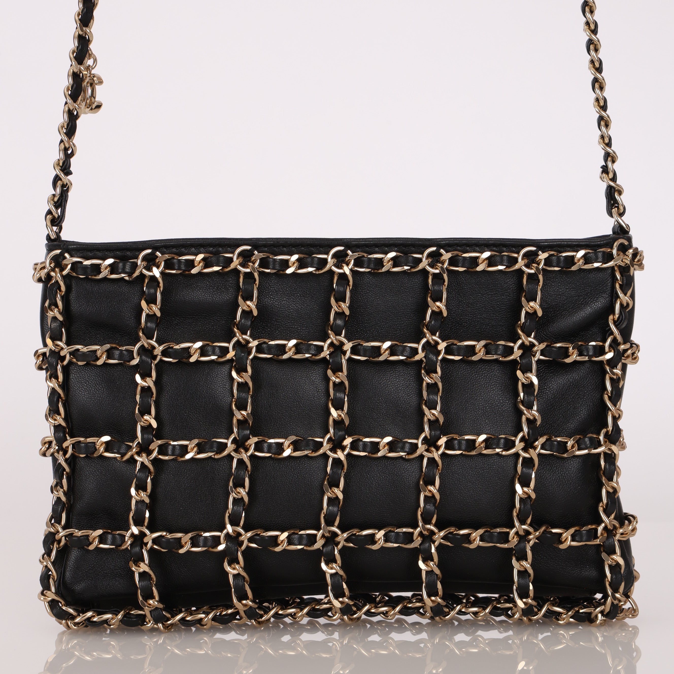 Chanel Frame Chain Bag Black Lambskin 2020