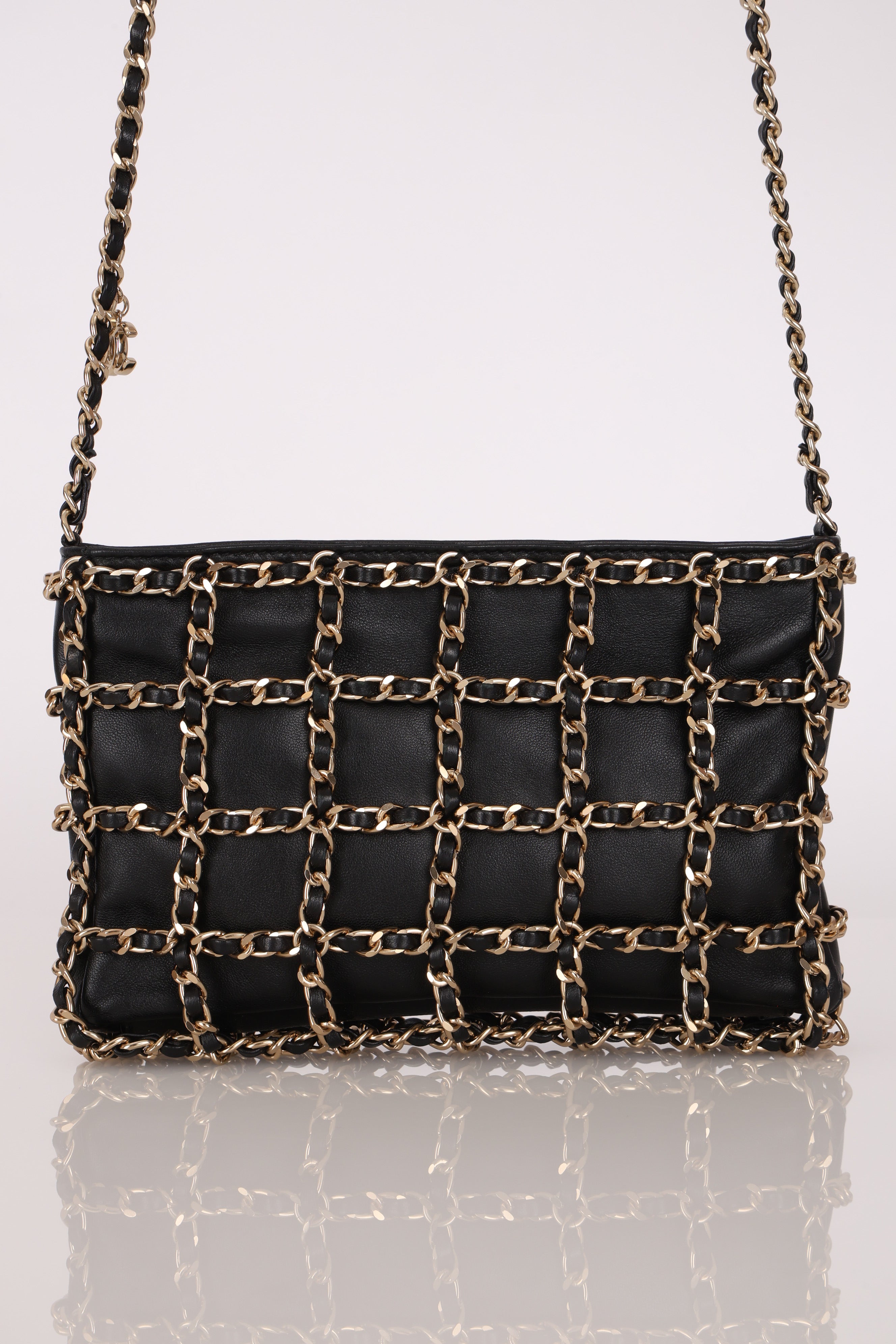 Chanel Frame Chain Bag Black Lambskin 2020