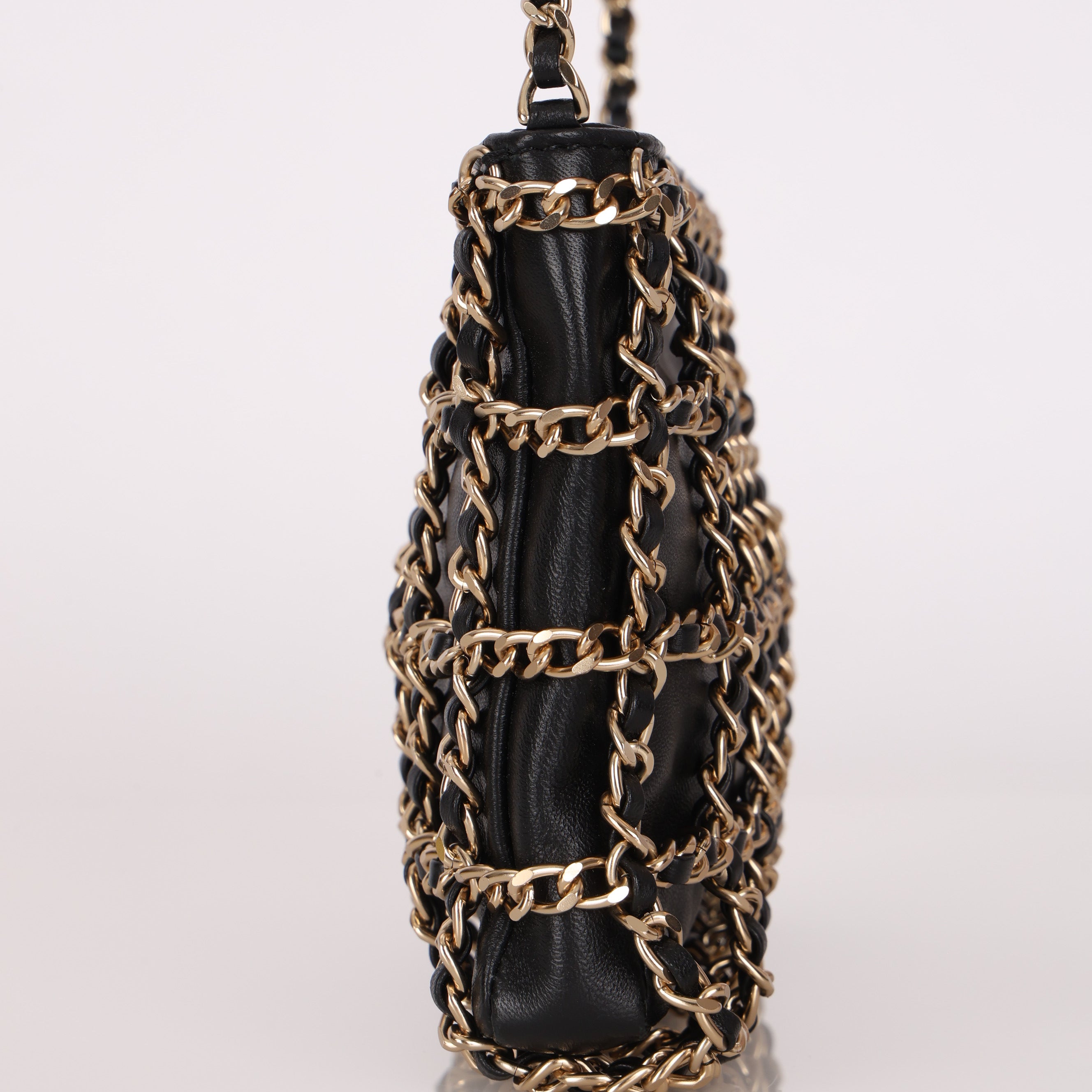 Chanel Frame Chain Bag Black Lambskin 2020