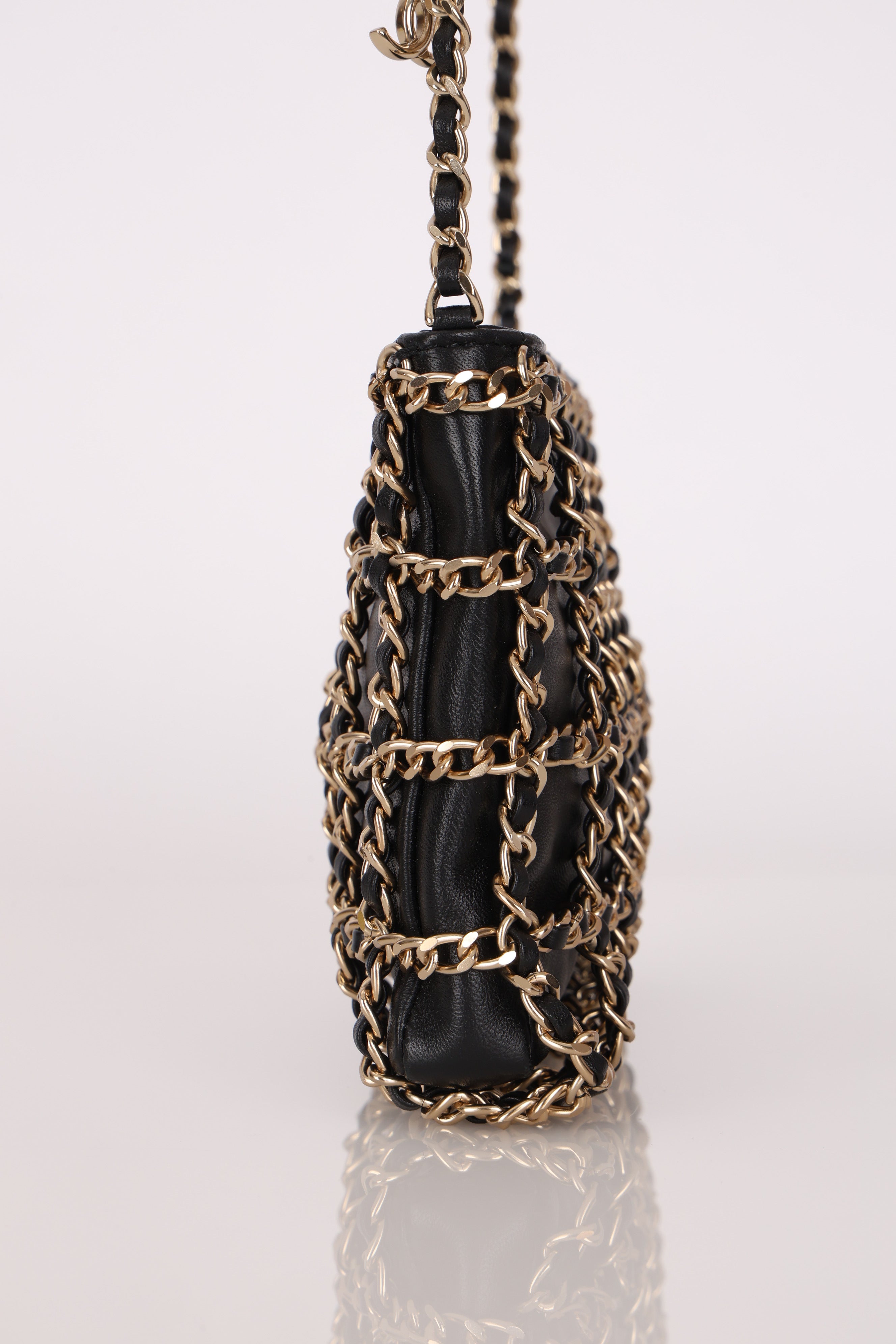 Chanel Frame Chain Bag Black Lambskin 2020
