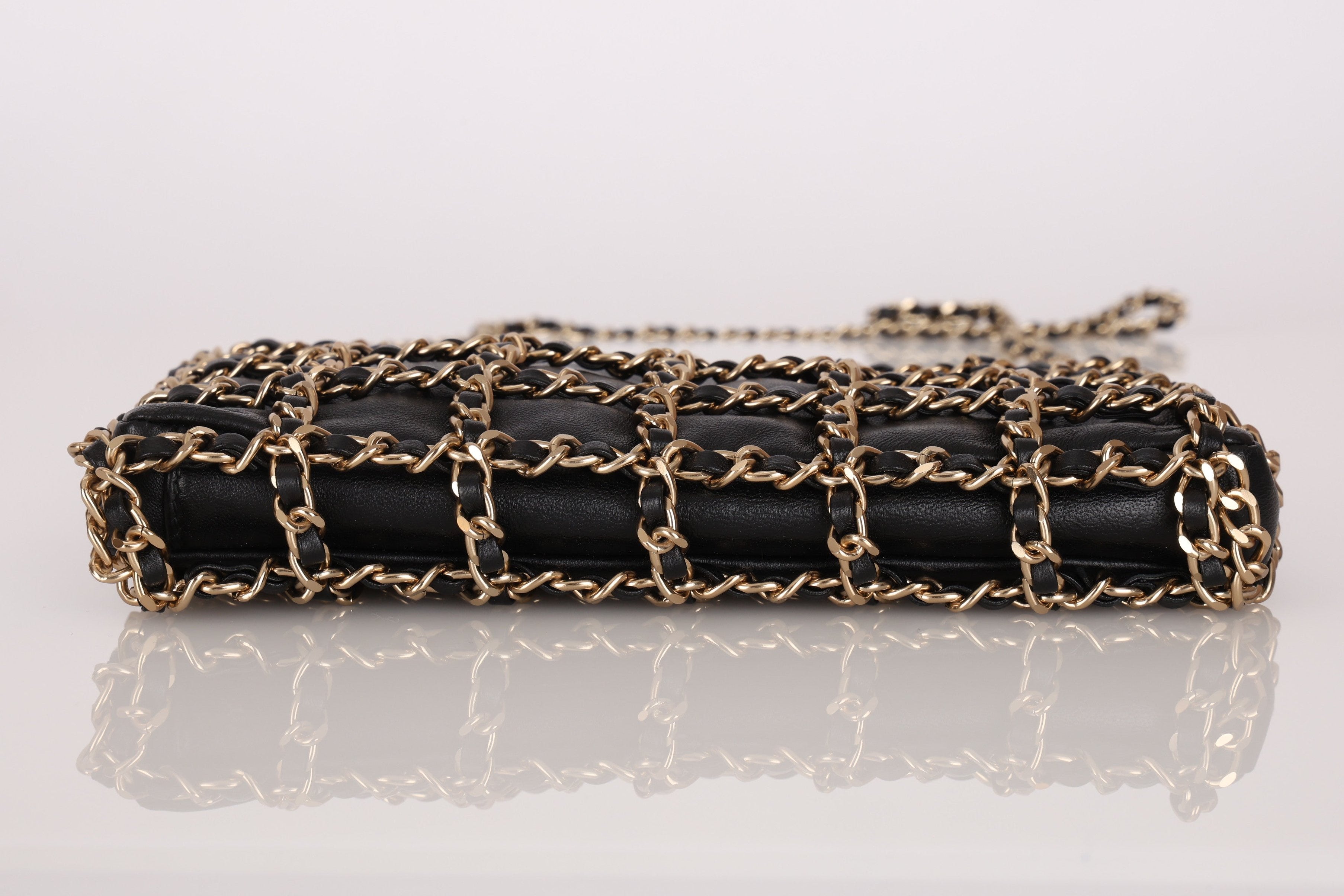 Chanel Frame Chain Bag Black Lambskin 2020