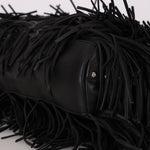 Prada Fringe Hobo Black Nappa