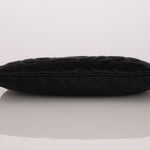 Chanel Camellia Pochette Black Satin SHW