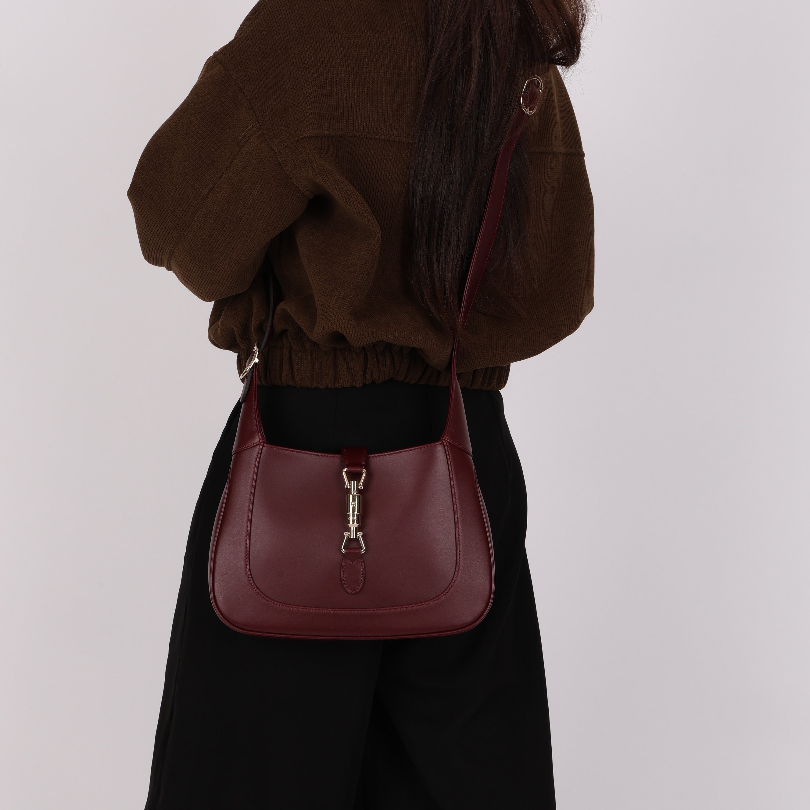 Gucci Medium Jackie 1961 Bag Bordeaux Calfskin