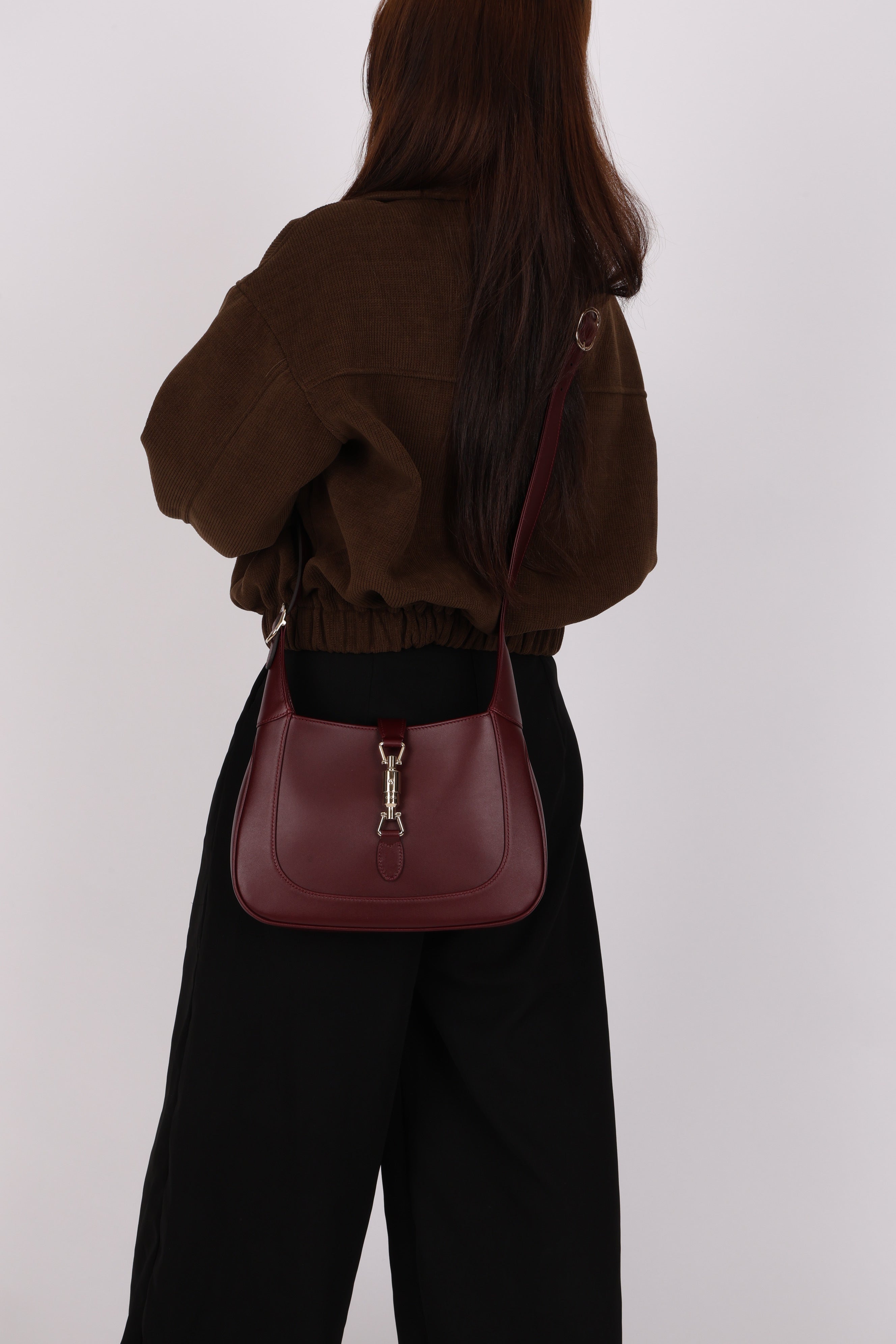 Gucci Medium Jackie 1961 Bag Bordeaux Calfskin