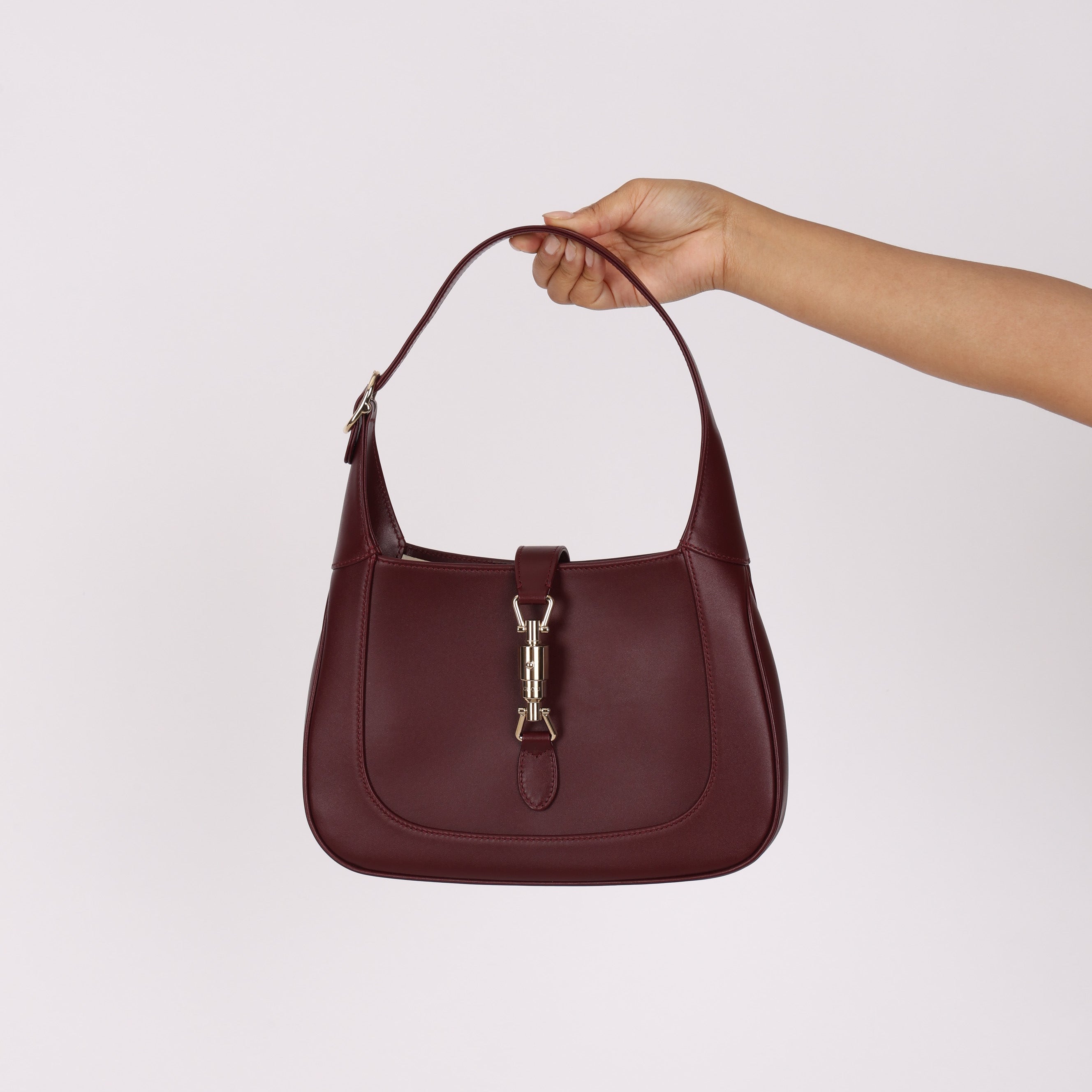 Gucci Medium Jackie 1961 Bag Bordeaux Calfskin