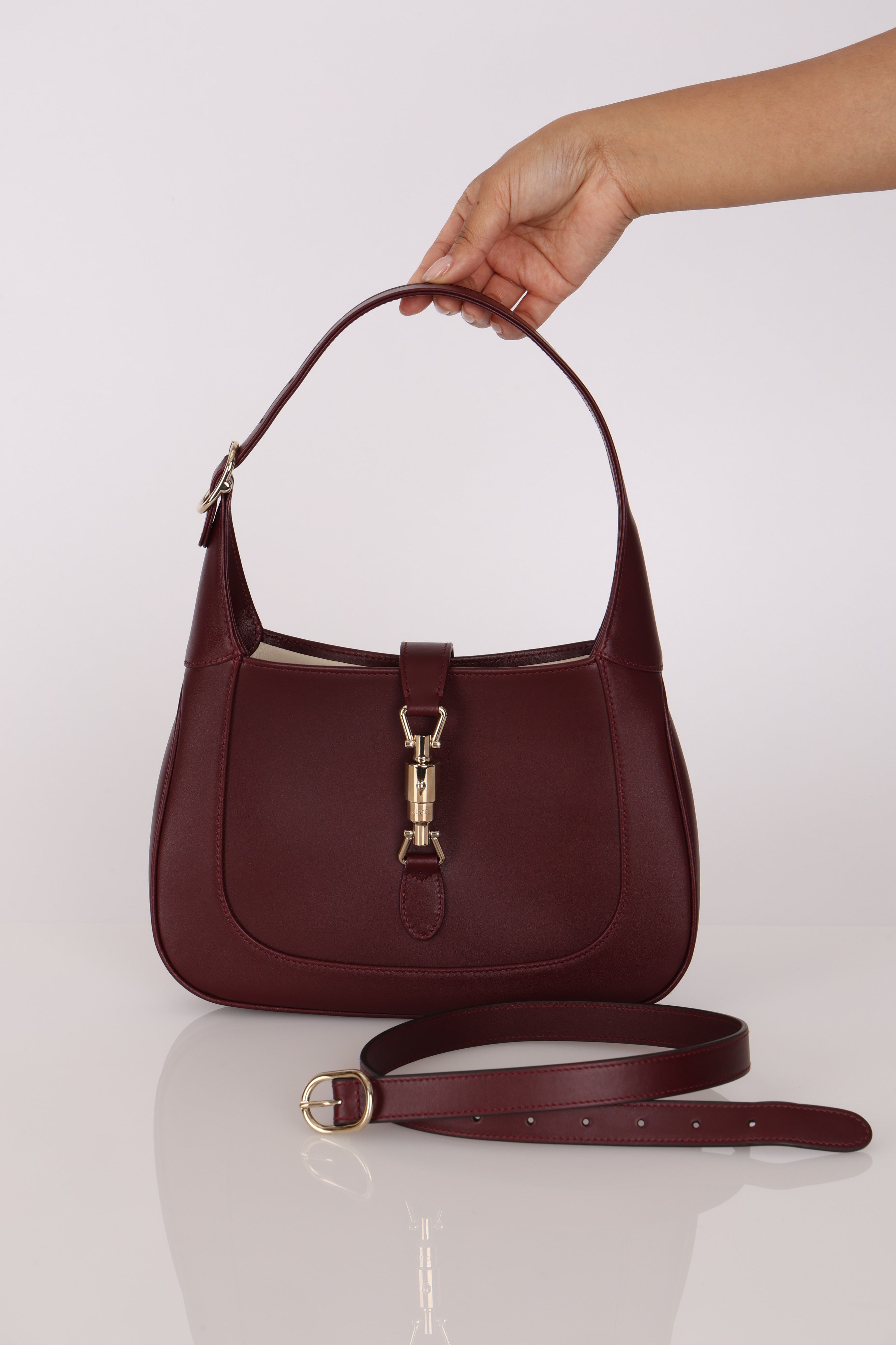Gucci Medium Jackie 1961 Bag Bordeaux Calfskin