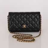 Chanel Turnlock Wallet on Chain Black Caviar GHW