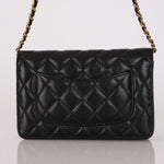 Chanel Turnlock Wallet on Chain Black Caviar GHW