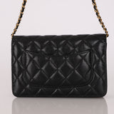 Chanel Turnlock Wallet on Chain Black Caviar GHW