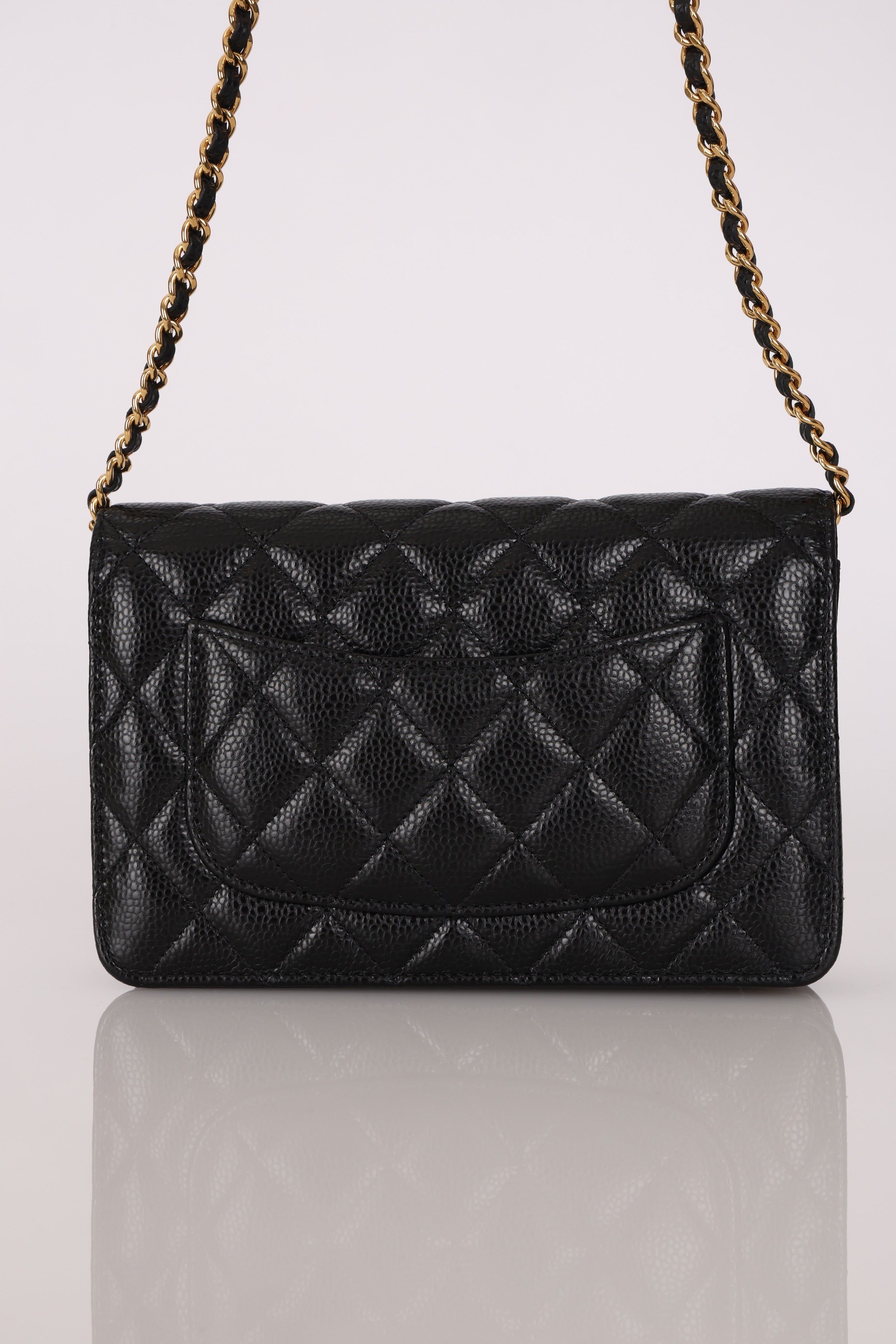 Chanel Turnlock Wallet on Chain Black Caviar GHW