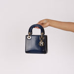 Dior Mini Lady Navy Python