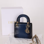 Dior Mini Lady Navy Python