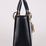 Dior Mini Lady Navy Python