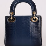 Dior Mini Lady Navy Python
