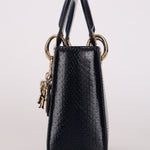 Dior Mini Lady Navy Python