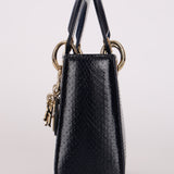 Dior Mini Lady Navy Python
