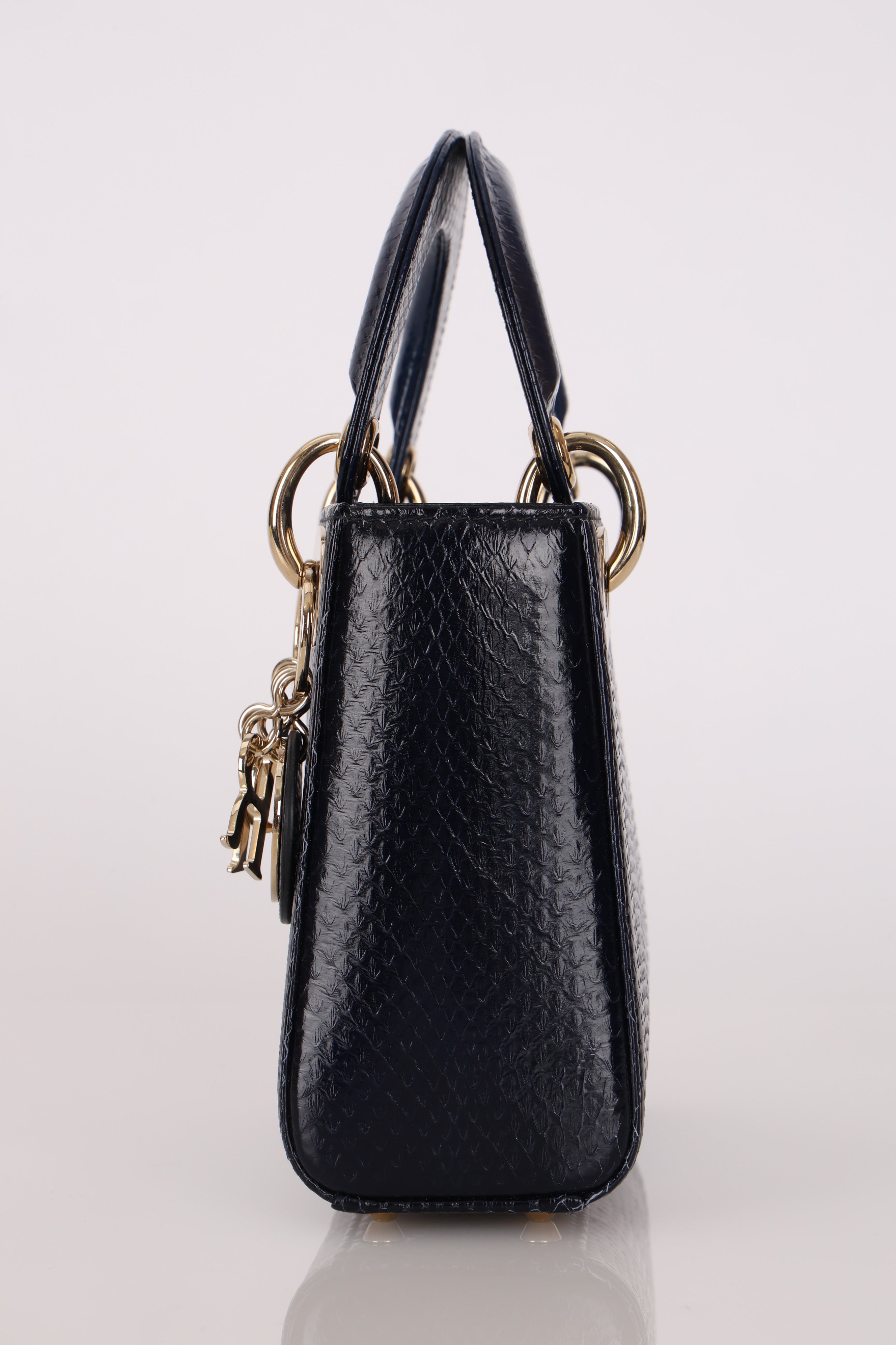 Dior Mini Lady Navy Python