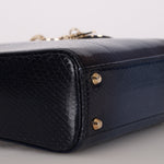 Dior Mini Lady Navy Python