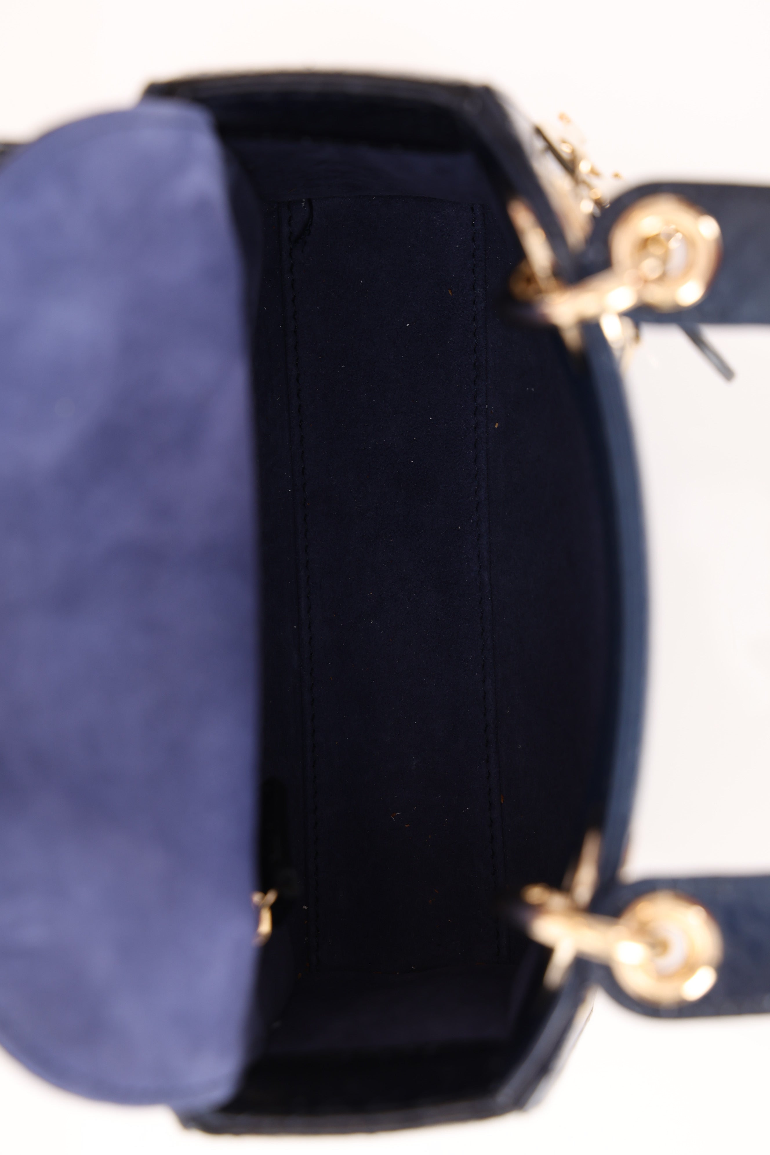 Dior Mini Lady Navy Python