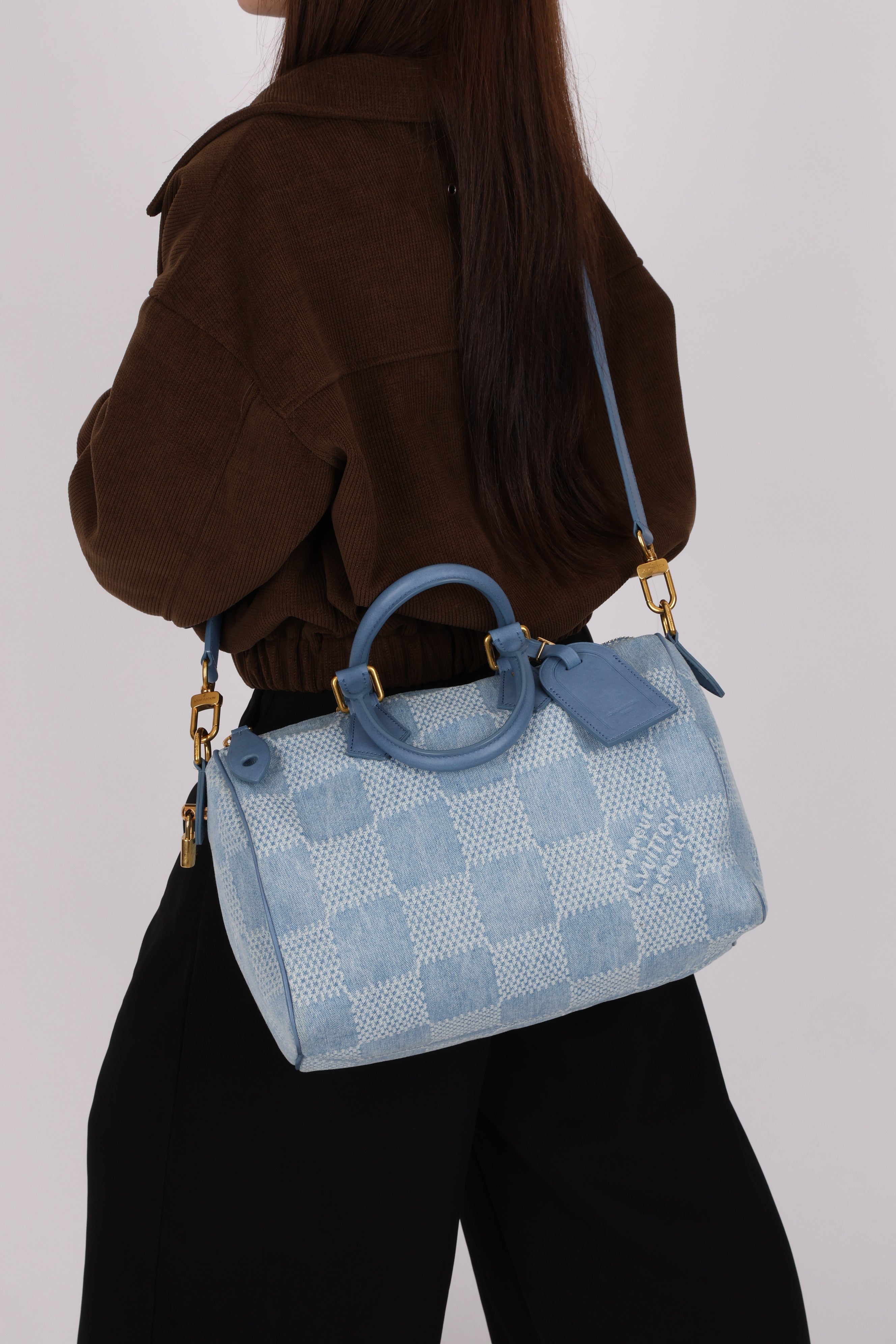Louis Vuitton Damier Denim 3D Speedy Bandouliere 30