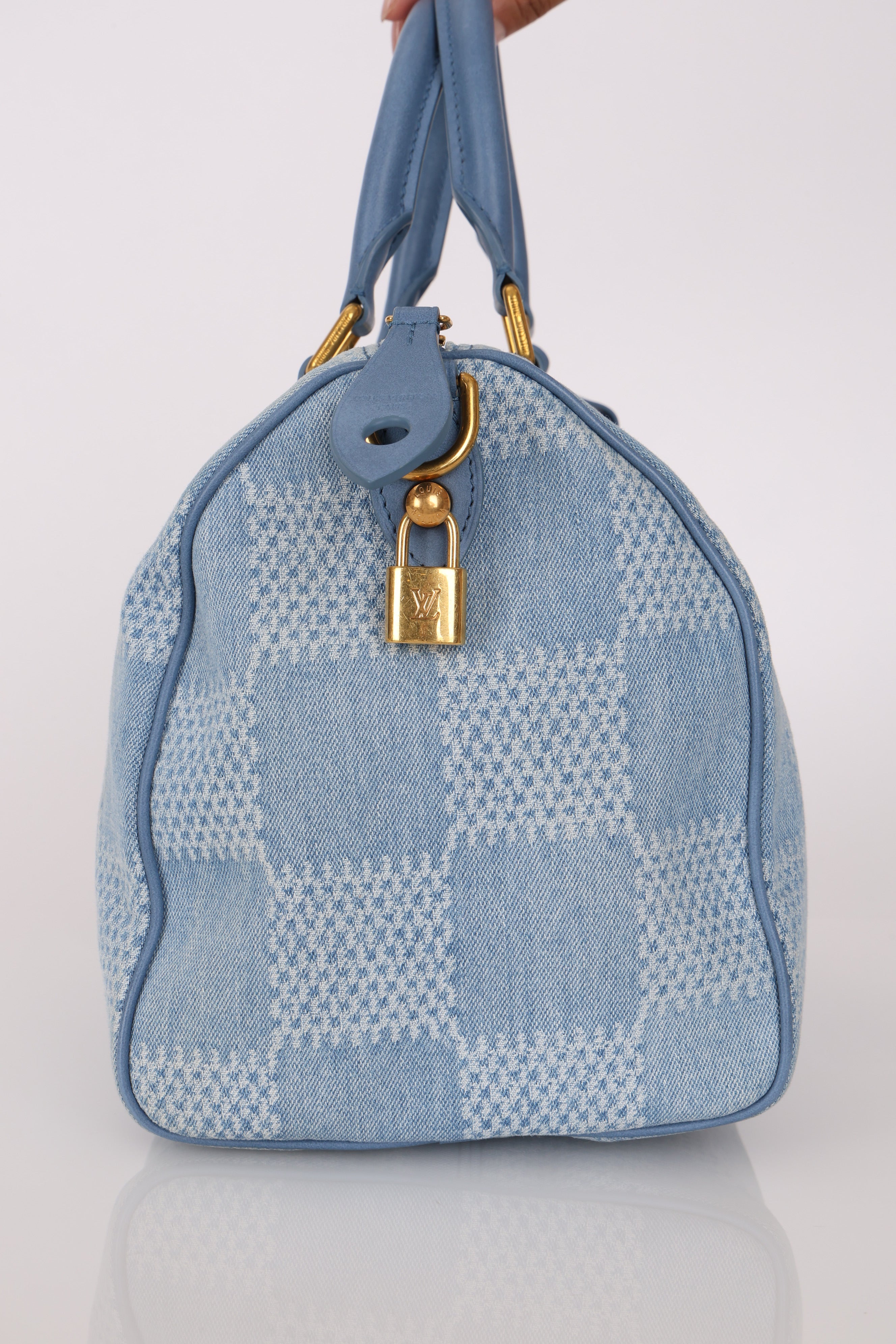 Louis Vuitton Damier Denim 3D Speedy Bandouliere 30