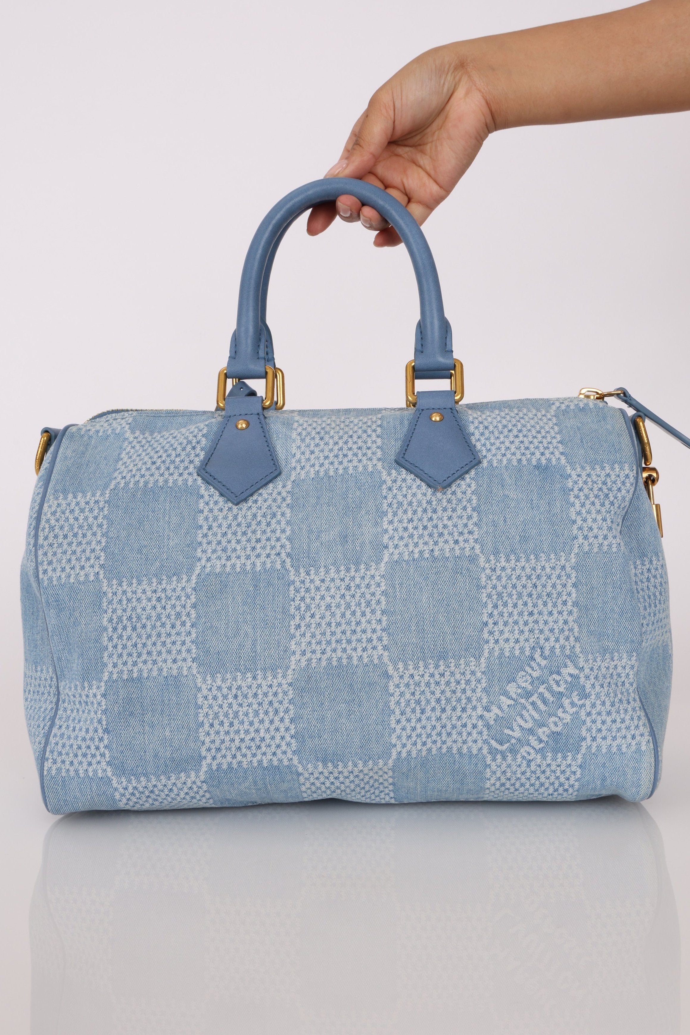 Louis Vuitton Damier Denim 3D Speedy Bandouliere 30