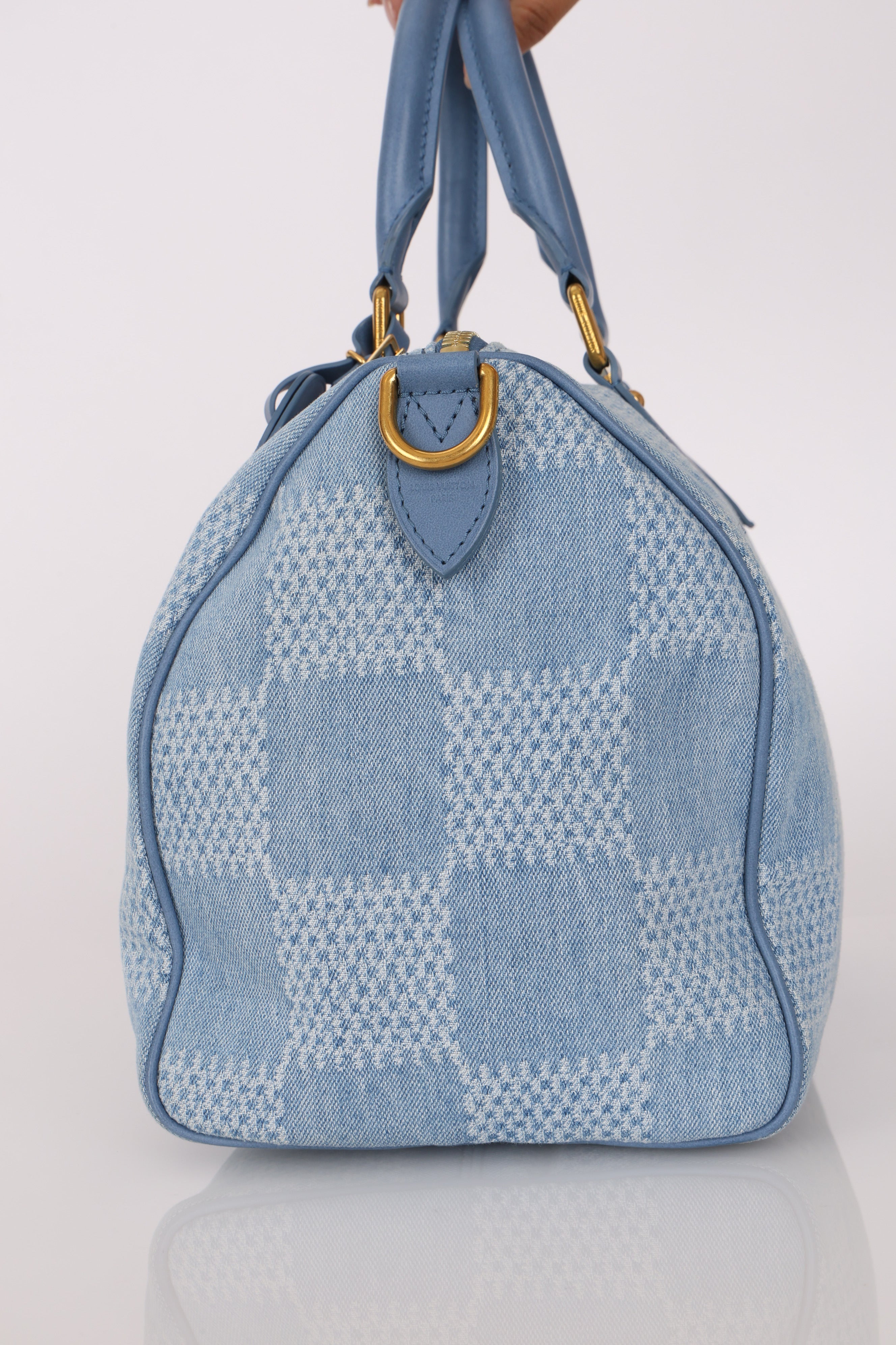 Louis Vuitton Damier Denim 3D Speedy Bandouliere 30