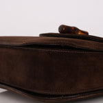 Gucci Medium Bamboo Top Handle 1947 Bag Brown Suede